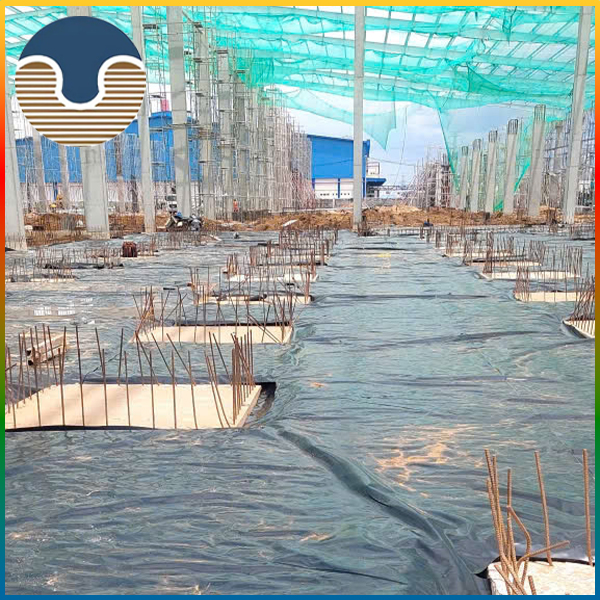 Trải HDPE ngăn ẩm công trình KCN Sông Hậu